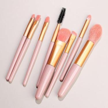 Imagem de Conjunto de pincéis de maquiagem para rosto e olhos, base de contorno em pó, corretivo, delineador, pincéis de sombra com kit de sopro de pó, presentes de amizade para mulheres, presentes de Natal