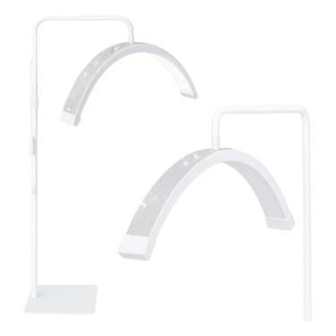 Imagem de Ring Light Meia Lua Profissional LED com Tripé Ajustável, Brilho Regulável e Suporte para Celular, Ideal para Cílios, Sobrancelhas, Manicure, Estética, Spa e Salão de Beleza