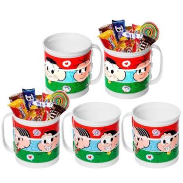 Imagem de Kit com 5 Xícaras Giratória Mônica Lembrancinha Festa Infantil  - Plas