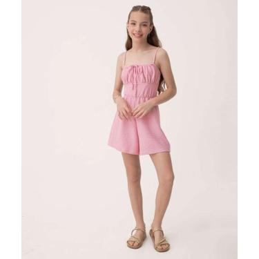 Imagem de Macaquinho Juvenil Amarração Marisa Tam 10 a 16-80057, Rosa, 14