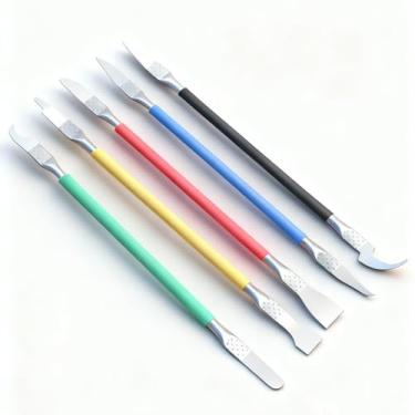 Imagem de Conjunto de 5 ferramentas de reparo portáteis leves de aço inoxidável de cabeça dupla para remoção de chips, remoção de adesivos, reparo de placa-mãe de smartphone
