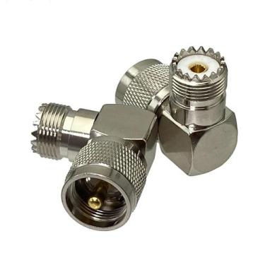 Imagem de Adaptador Conector RF Coaxial PL259 Macho Para UHF Fêmea SO239 Jack Em