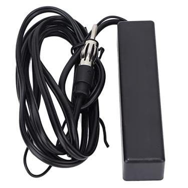 Imagem de SUNGOOYUE Antena de Rádio AM/FM Eletrônica LAN-6206 12V, Design Oculto de Cobre Preto, Reforço de Sinal de 20DB, Fio de 5,2 Pés, para Carro, SUV, Barco