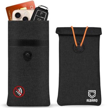 Imagem de Capa bloqueadora EMF premium para proteção de celular tamanho 20,3 cm x 10,2 cm serve para todos os smartphones antiblindagem capa bolsa de tecido Faraday bolsas para telefones SmartDot 5G RF bloqueio