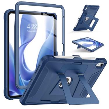 Imagem de Supveco Capa para iPad (A16) 11ª geração 11 polegadas 2025, iPad 10ª geração 10,9 polegadas 2022, capa protetora robusta de corpo inteiro com protetor de tela integrado, suporte duplo, azul marinho