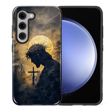 Imagem de CARLOCA Capa para Samsung Galaxy S23 Plus, design de escrituras cristãs inspirado na fé, híbrido, proteção dupla TPU macio + PC rígido, à prova de choque, capa protetora para celular masculina e