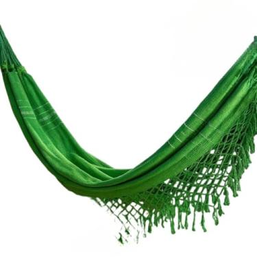 Imagem de Rede Casal Grande Reforçada para Descanso e Balanço Perfeita para Família, Quintal e Momentos de Relaxamento(Verde Lima)