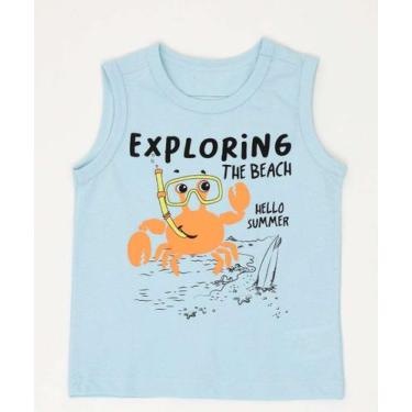 Imagem de Regata Infantil Caranguejo MR Tam 1 a 3-66184, Azul, 2