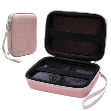 Imagem de LTGEM Capa rígida para cartões de viagem, cartões colecionáveis PTCG, pode acomodar mais de 300 cartas de jogo, cartas de jogo clássicas compatíveis como Pokemon/TACO/UNO etc. (rosa + preto)