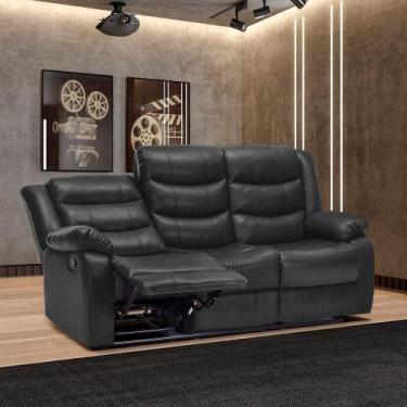 Imagem de Poltrona Reclinável Sala de Cinema 3 Lugares Hollywood Manual Massagem