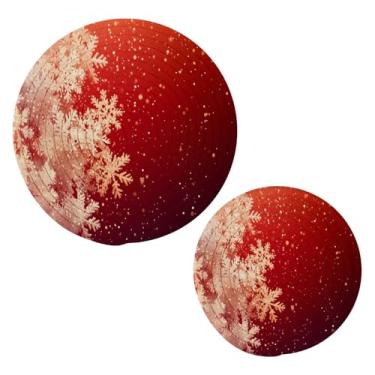 Imagem de Wassud Conjunto de trivet de flocos de neve brancos para pratos quentes, suportes redondos de algodão, almofadas quentes, porta-copos elegantes, decoração de cozinha e acessórios, 2 peças