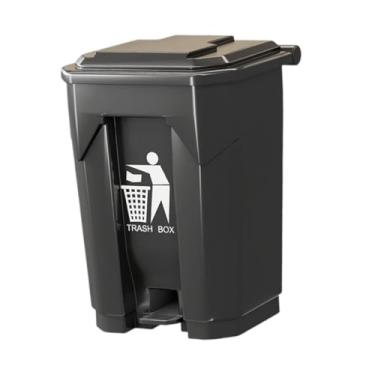 Imagem de Lixeira de pedal de 20L com tampa para sala de estar e banheiro, aço inoxidável durável, design elegante, economiza espaço, fácil de limpar, ideal para uso doméstico (30l