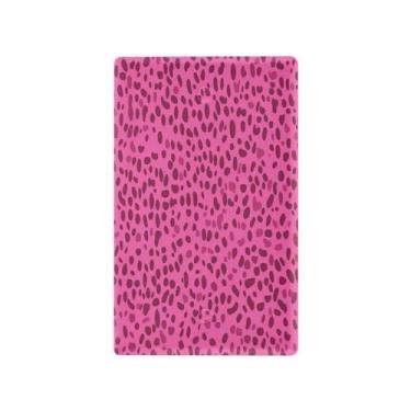 Imagem de Wassud Placa de cobertura de interruptor de luz com padrão de leopardo rosa, capas de tomadas duplex, placa de parede decorativa, decoração de casa, sala de estar, quarto