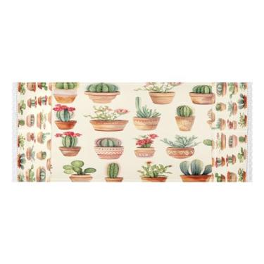 Imagem de Wassud Capas de lavadora e secadora de cactos, protetor de lavadora com sacos de armazenamento, capa de geladeira à prova de poeira com bolsos para lavanderia doméstica, cozinha, 120 x 55 cm