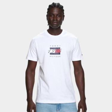Imagem de Camiseta Tommy Hilfige Linear Flag Graphic Masculina - Tommy Hilfiger,