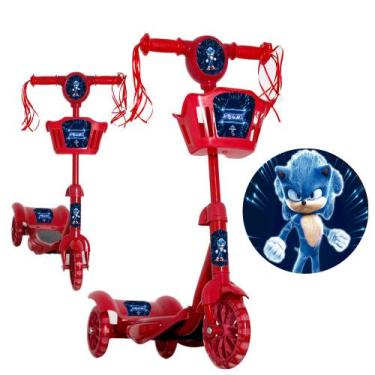 Imagem de Patinete Infantil Criança 3 Rodas Musical Luz Sonic Toys 2U