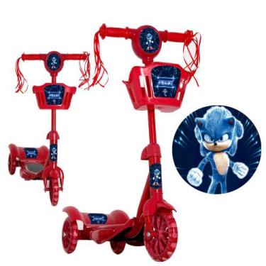 Imagem de Patinete Infantil Criança 3 Rodas Musical Luz Sonic Toys 2U