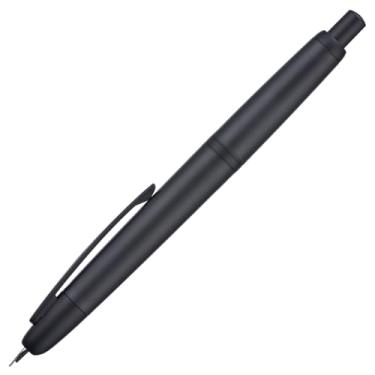 Imagem de Caneta-tinteiro retrátil Jinhao 20 Press ponta média com conversor de resina para presente, preto fosco