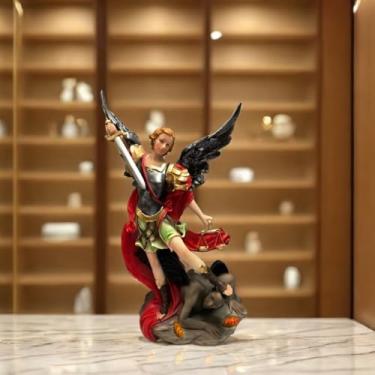 Imagem de ICE Armor 71 cm H Estátua clássica de São Miguel Arcanjo Estátua Escultura Ornamento Decoração de Casa/Quarto e Ideias de Presente para Inauguração de Casa, Feriados e Aniversários. Ótima adição