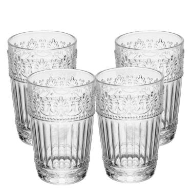 Imagem de Jogo 4 Copo De Cristal Para água Suco Mauve 350ml Transparente Wolff