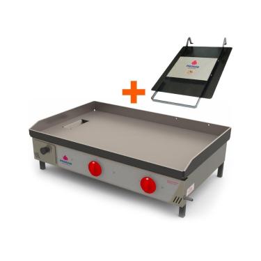 Imagem de Kit - Chapa Lanche Bifeteira A Gás Pr-800g + Prensa Pão - Progás