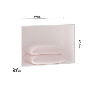 Imagem de Maleiro Closet Sem Porta Ponte Solteiro 97Cm Plus Luciane Móveis