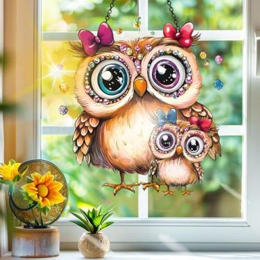 Imagem de Apanhador de sol de acrílico colorido, decoração de janela suspensa de águia para apanhadores de sol, arte de parede de arco-íris, para varanda, interior e exterior, jardim, enfeites de Natal