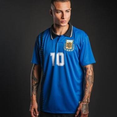 Imagem de Camisa Argentina 1994 Retrô Masculina-Masculino