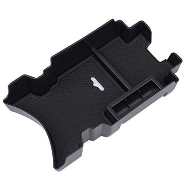 Imagem de Acouto Caixa de Armazenamento Preta do Console Central do Apoio de Braço para Carro 10ª - ABS e PVC, Fácil Instalação, Vários Compartimentos Organização Conveniente de Carteiras, Telefones e Moedas