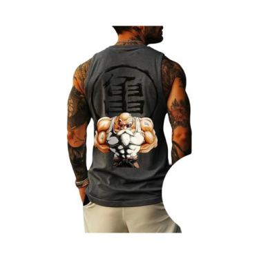 Imagem de Camiseta Regata Sem Mangas Super Saiyan Master Roshi Dragon Ball Gym H
