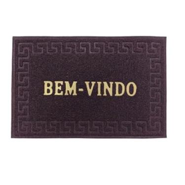 Imagem de kit 1-3 Tapete Capacho Bem Vindo Porta Entrada Anti-Derrapante(1pç,marrom)