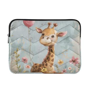 Imagem de Linda bolsa para laptop com balão girafa, fina, leve, à prova d'água, bolsa de viagem para laptop para homens e mulheres 13 a 14 polegadas