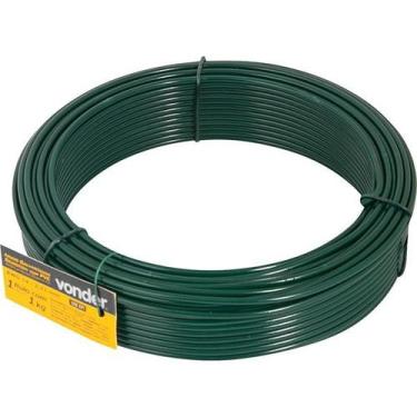 Imagem de Arame Revestido PVC com 01kg Verde BWG14 - Vonder