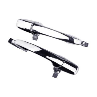 Imagem de 1 par de maçaneta externa traseira, esquerda e direita, cromada, compatível com Ford Ranger/Mazda Bt50 2006 2007 2008 2009 2010 2011