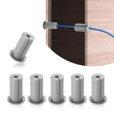 Imagem de Kit de roteamento de 6 peças para Starlink, buchas de silicone para orifício de parede de 2,5 cm, acessórios de montagem com ilhós para Starlink Ethernet (cinza)