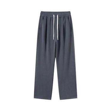 Imagem de Calças De Moletom Masculinas De Inverno Grossas E Quentes, Moda Corean