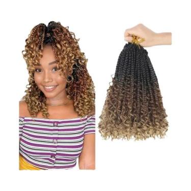 Imagem de Cabelo Sintético Cacheado Boho Para Mulheres, Tranças Box Braids Godde