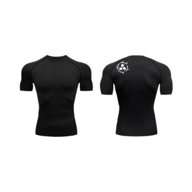 Imagem de Camiseta De Compressão Gráfica Masculina De Secagem Rápida, Camiseta A