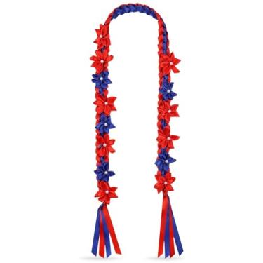 Imagem de TFTANFAN Colar floral havaiano Lei para cerimônia de graduação dinheiro lei presente para mulheres e homens, standard, Nylon, Sem Pedra Preciosa