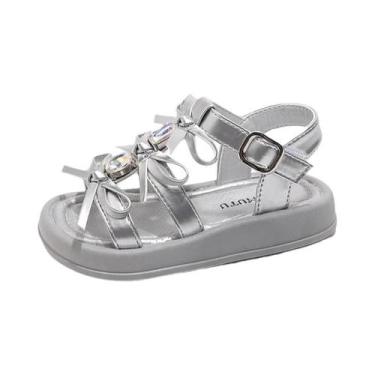 Imagem de Sandálias Retro De Princesa Com Cristais Para Meninas, Calçados De Ver