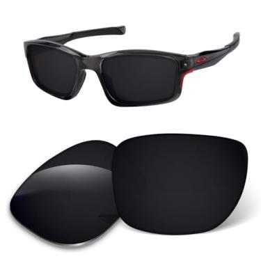 Imagem de Lentes de substituição de 1,6 mm compatíveis com óculos de sol Oakley Chainlink OO9247, antiarranhões e resistentes a impactos (preto escuro)