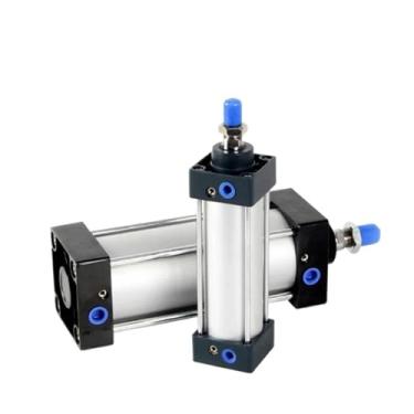 Imagem de Cilindros pneumáticos de ar padrão SC SC32/40/50/63 mm furo duplo efeito 50/75/100/125/150/175/200/250/300/400/500/1000 mm (curso de 125 mm, furo 50 mm)