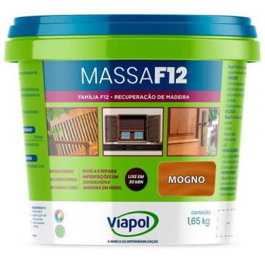 Imagem de Massa Calafetar Correção Madeira Viapol F12 1,65Kg Mogno