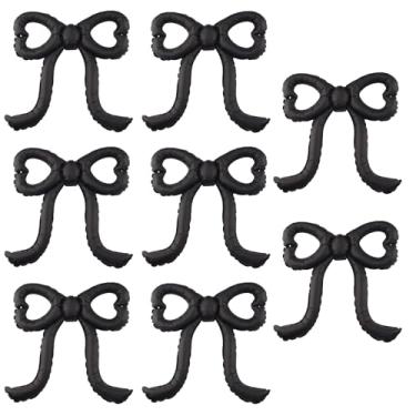 Imagem de HACRAHO Balões de laço, decorações de aniversário, 8 peças de balões de arco preto, decorações de festa, balão gigante para meninas, mulheres, tema de casamento, decorações de festa de aniversário