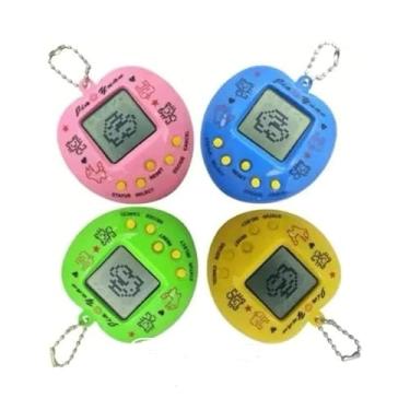 Imagem de Bichinho Virtual Machine Pet com Chaveiro, Jogo Eletrônico Portátil Retrô, Mais de 160 Animais, Sons Interativos