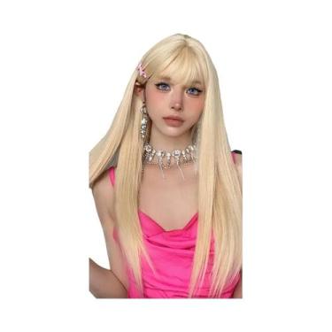 Imagem de Peruca Sintética Rosa Grande Ondulada Para Halloween, Cosplay E Uso Di