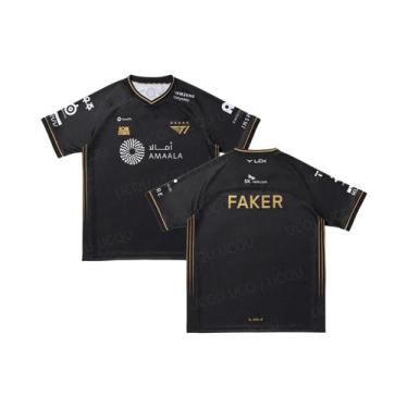 Imagem de Camisa Casual De Esportes Unissex League of Legends Faker SKT T1 Jerse