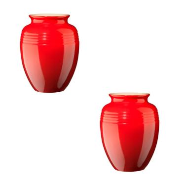 Imagem de KIT LE CREUSET 2 VASOS 15CM 1L CLÁSSICO EM CERÃMICA VERMELHO