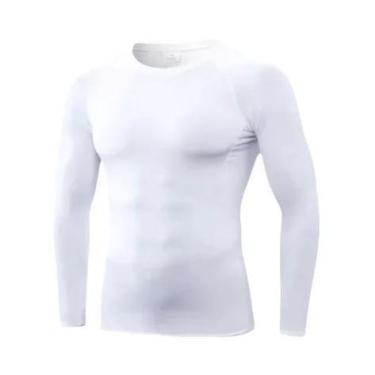 Imagem de Camiseta De Compressão Masculina 2025 Com Gola Alta E Manga Longa Para
