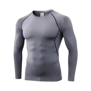 Imagem de Camiseta De Compressão Masculina 2025 Com Gola Alta E Manga Longa Para